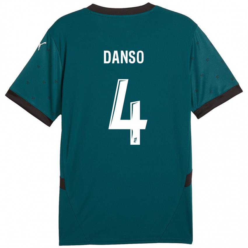 Bambino Maglia Kevin Danso #4 Verde Scuro Kit Gara Away 2024/25 Maglietta