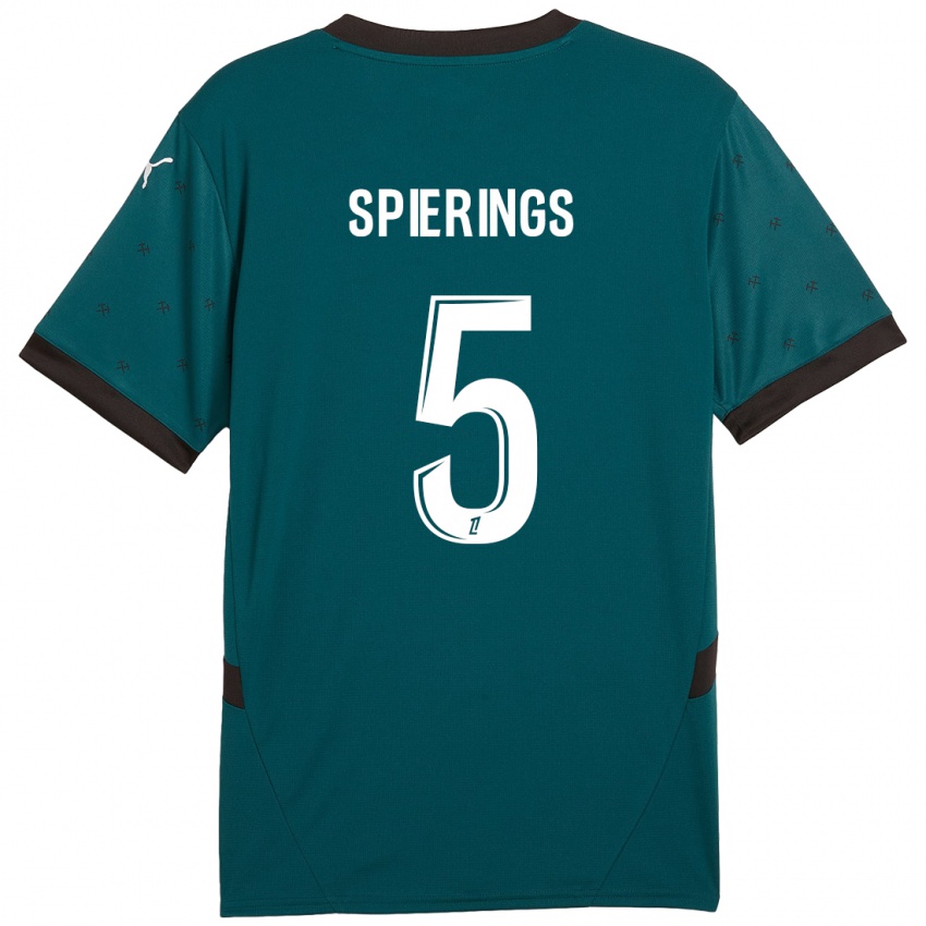 Bambino Maglia Stijn Spierings #5 Verde Scuro Kit Gara Away 2024/25 Maglietta