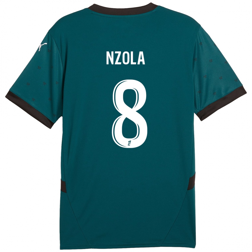 Bambino Maglia M'bala Nzola #8 Verde Scuro Kit Gara Away 2024/25 Maglietta