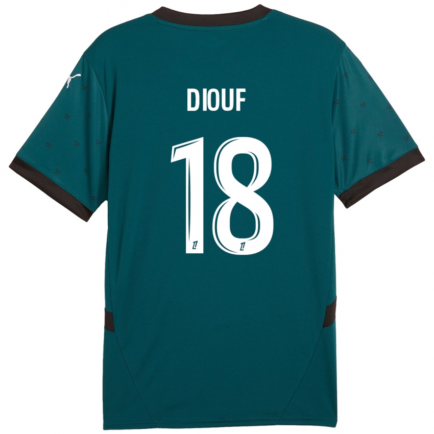 Bambino Maglia Andy Diouf #18 Verde Scuro Kit Gara Away 2024/25 Maglietta