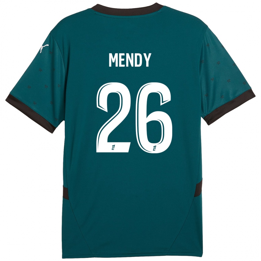 Bambino Maglia Nampalys Mendy #26 Verde Scuro Kit Gara Away 2024/25 Maglietta