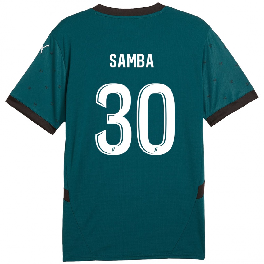 Bambino Maglia Brice Samba #30 Verde Scuro Kit Gara Away 2024/25 Maglietta