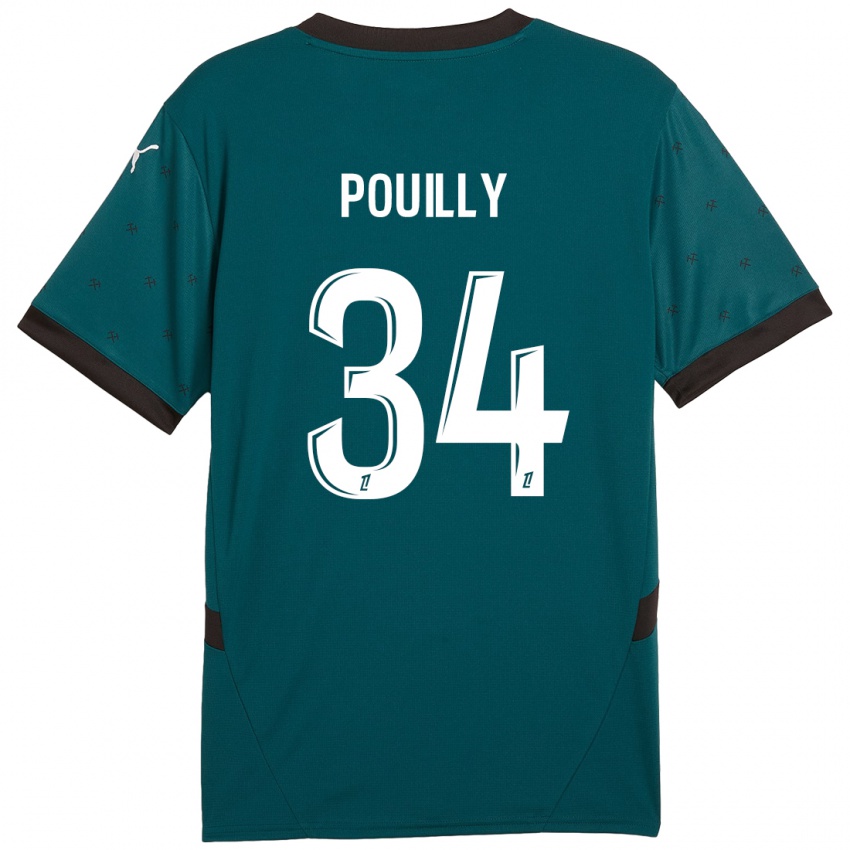 Bambino Maglia Tom Pouilly #34 Verde Scuro Kit Gara Away 2024/25 Maglietta