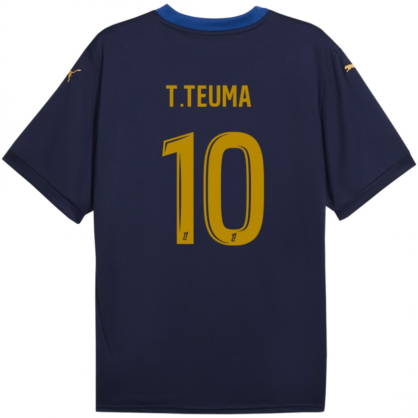 Bambino Maglia Teddy Teuma #10 Blu Navy Kit Gara Away 2024/25 Maglietta