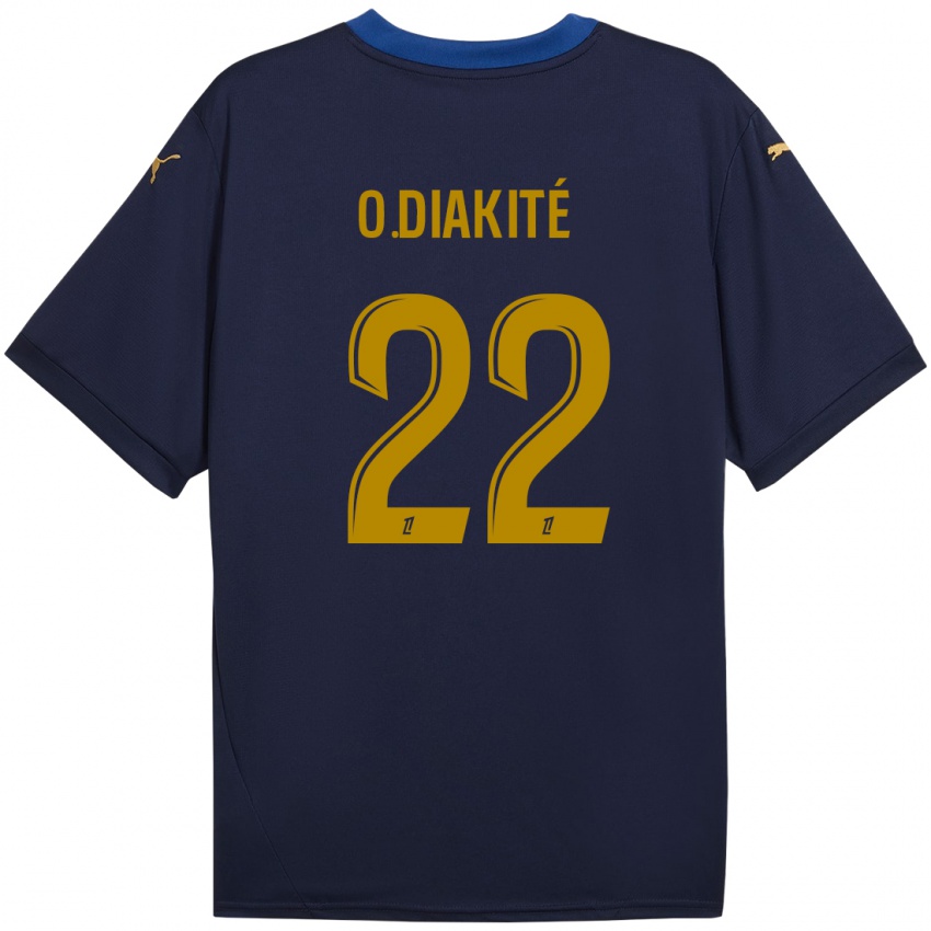 Bambino Maglia Oumar Diakité #22 Blu Navy Kit Gara Away 2024/25 Maglietta