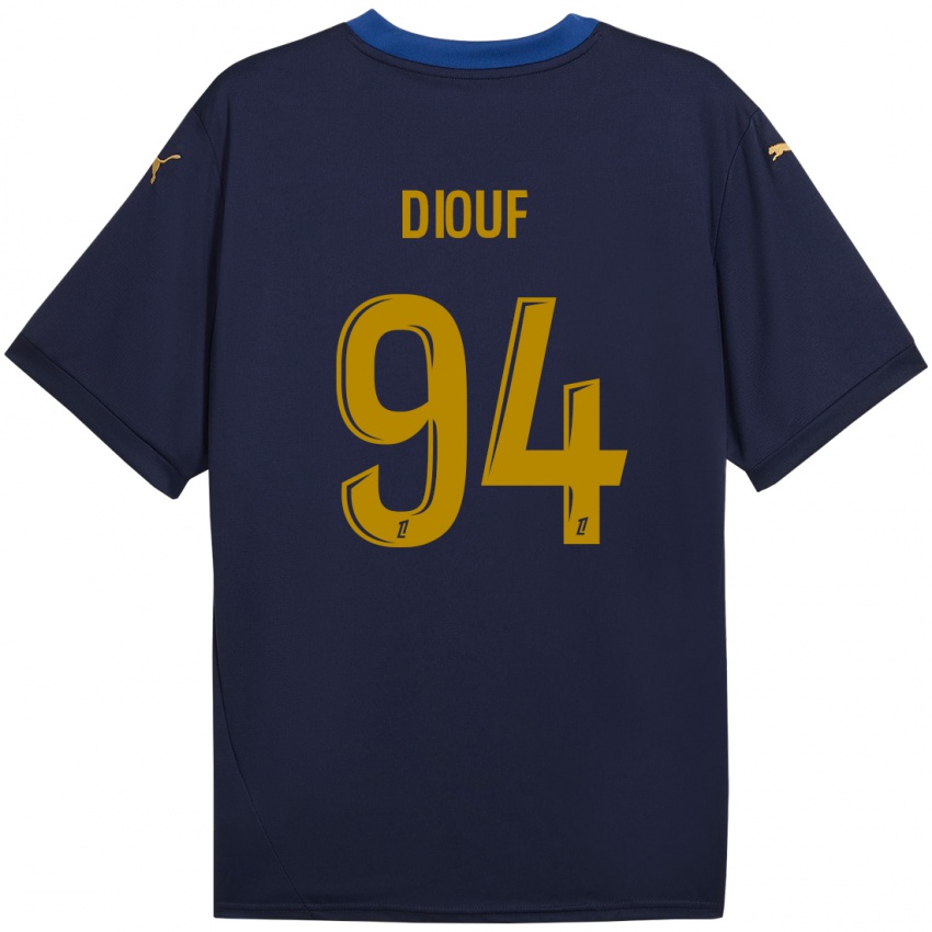 Bambino Maglia Yehvann Diouf #94 Blu Navy Kit Gara Away 2024/25 Maglietta