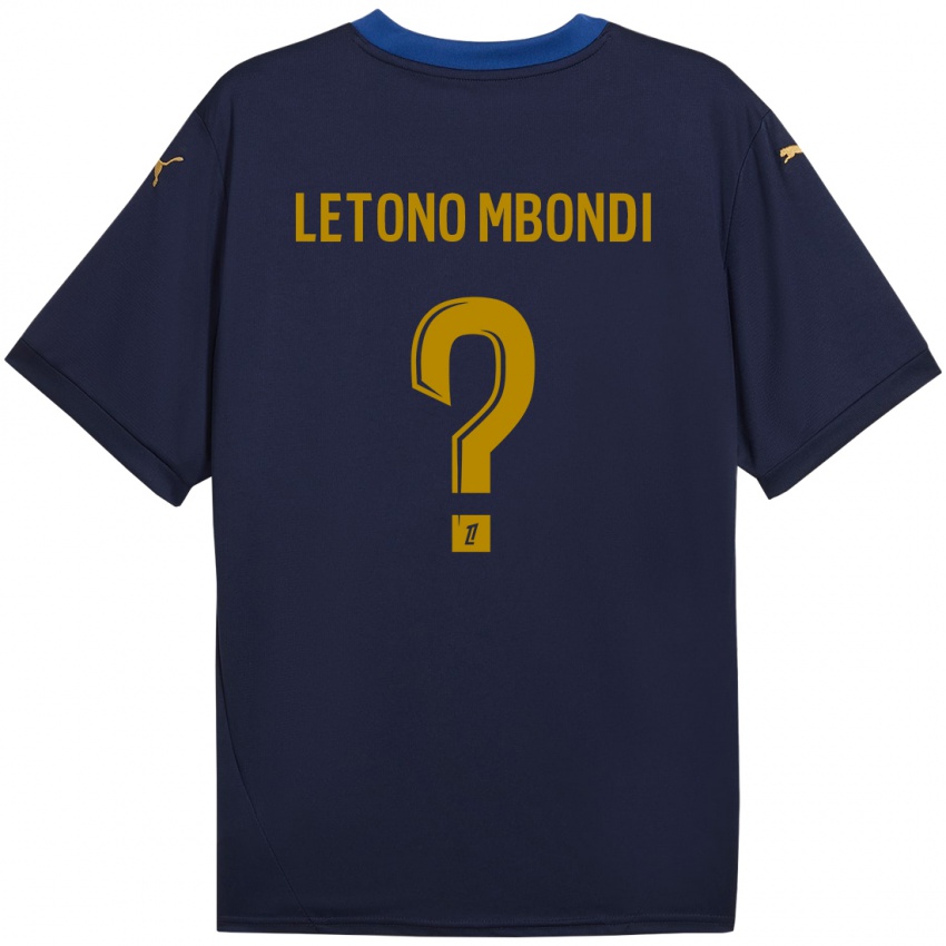 Bambino Maglia Christ-Emmanuel Letono Mbondi #0 Blu Navy Kit Gara Away 2024/25 Maglietta