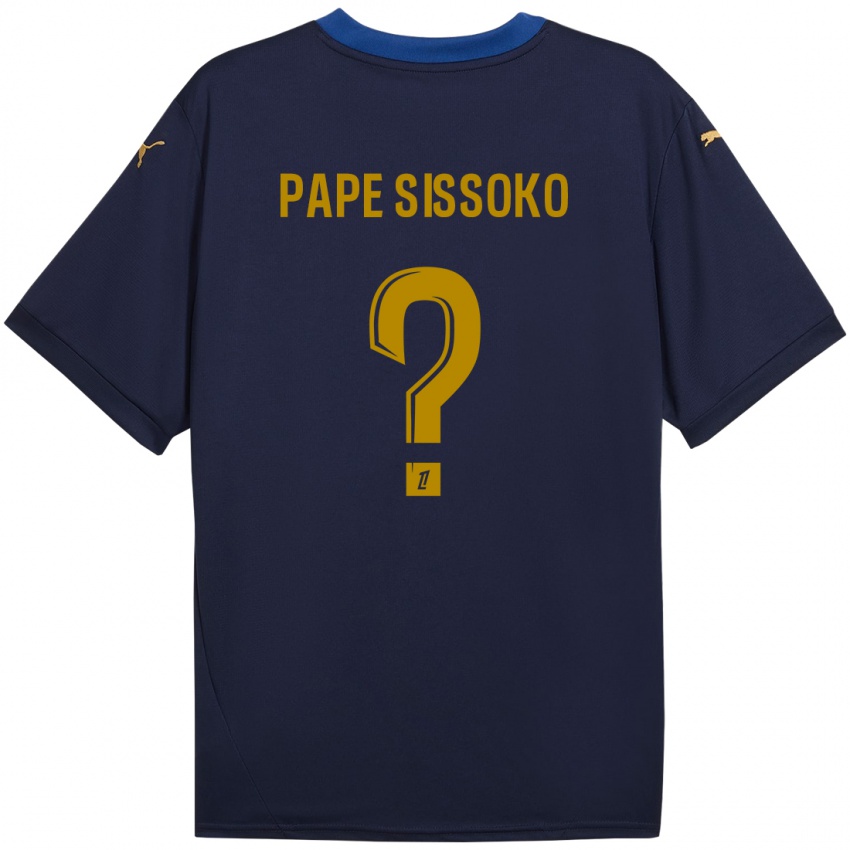 Bambino Maglia Niama Pape Sissoko #0 Blu Navy Kit Gara Away 2024/25 Maglietta