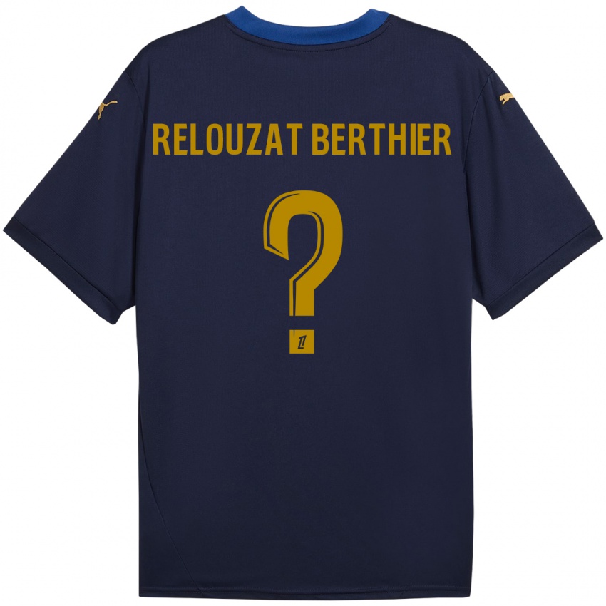 Bambino Maglia Maxime Relouzat Berthier #0 Blu Navy Kit Gara Away 2024/25 Maglietta