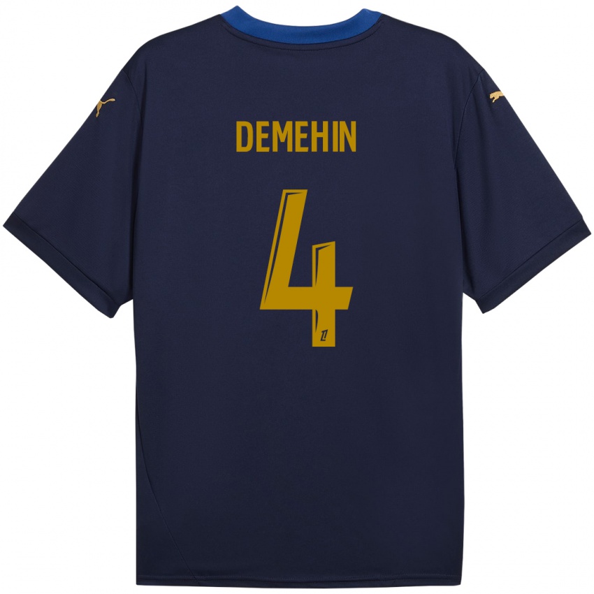 Bambino Maglia Blessing Demehin #4 Blu Navy Kit Gara Away 2024/25 Maglietta