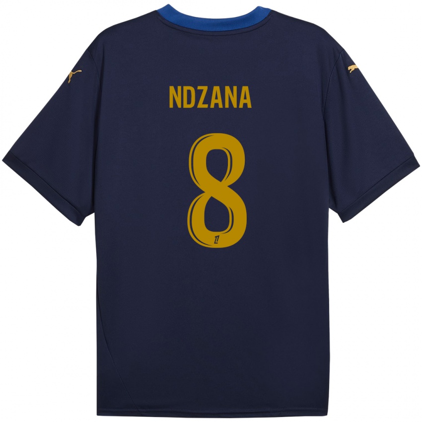 Bambino Maglia Colette Ndzana Fegue #8 Blu Navy Kit Gara Away 2024/25 Maglietta