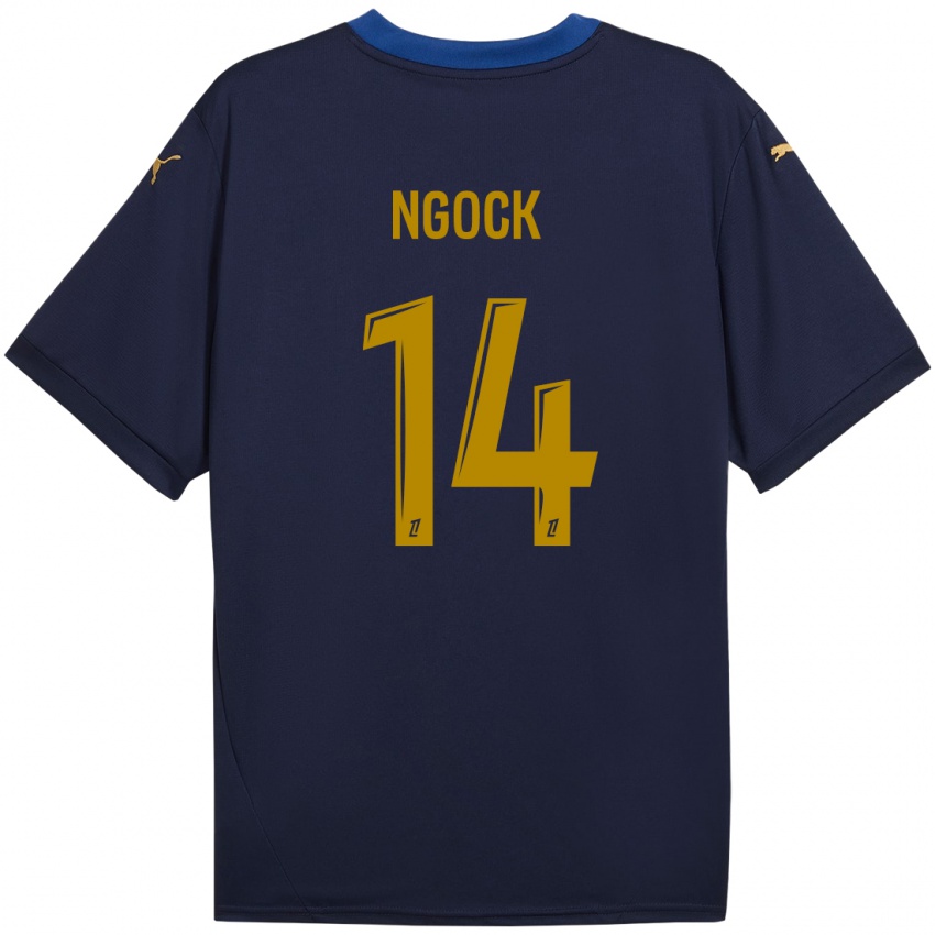 Bambino Maglia Monique Ngock #14 Blu Navy Kit Gara Away 2024/25 Maglietta