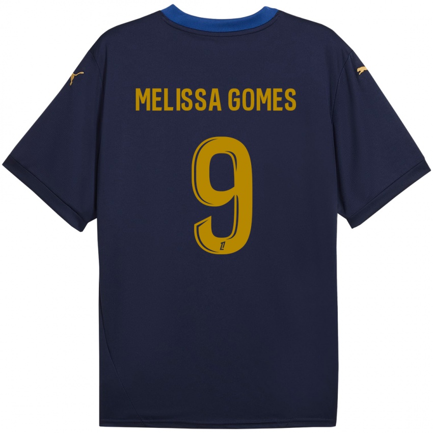 Bambino Maglia Melissa Ferreira Gomes #9 Blu Navy Kit Gara Away 2024/25 Maglietta