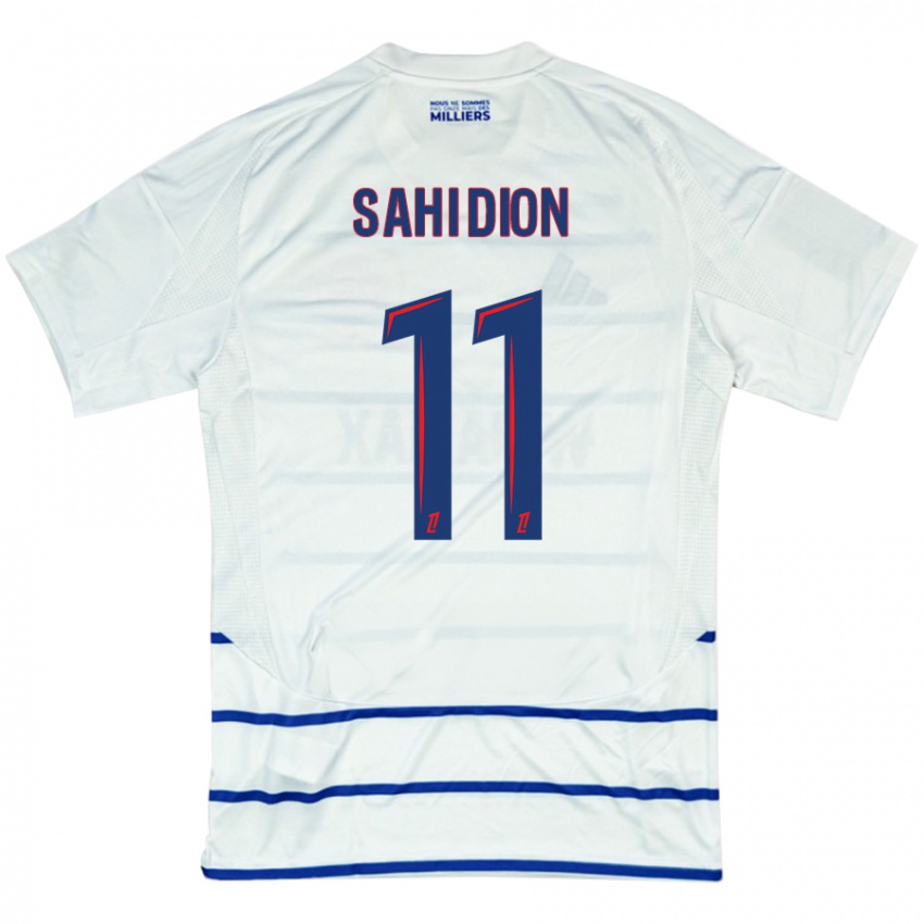 Bambino Maglia Moïse Sahi Dion #11 Bianco Blu Kit Gara Away 2024/25 Maglietta