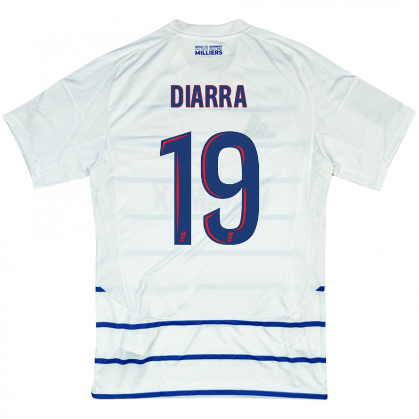 Bambino Maglia Habib Diarra #19 Bianco Blu Kit Gara Away 2024/25 Maglietta