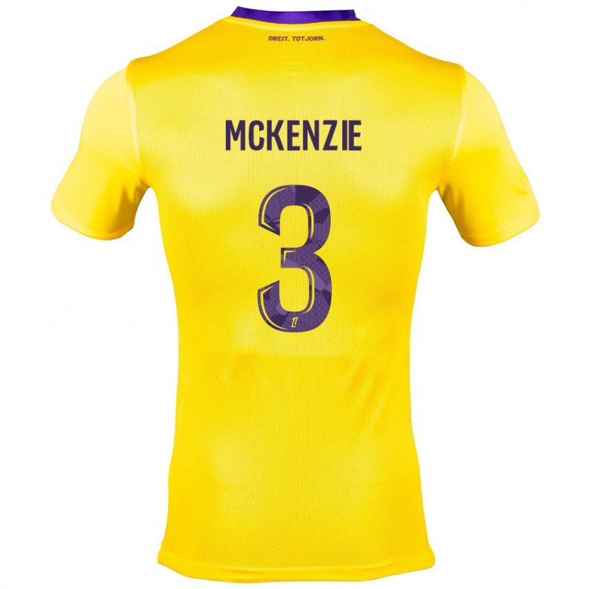 Bambino Maglia Mark Mckenzie #3 Giallo Viola Kit Gara Away 2024/25 Maglietta