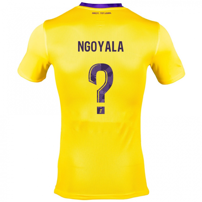 Bambino Maglia Frédéric Efuele Ngoyala #0 Giallo Viola Kit Gara Away 2024/25 Maglietta