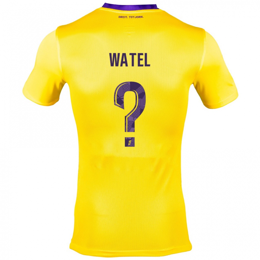 Bambino Maglia Kylian Watel #0 Giallo Viola Kit Gara Away 2024/25 Maglietta