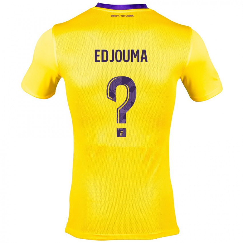 Bambino Maglia Noah Edjouma #0 Giallo Viola Kit Gara Away 2024/25 Maglietta