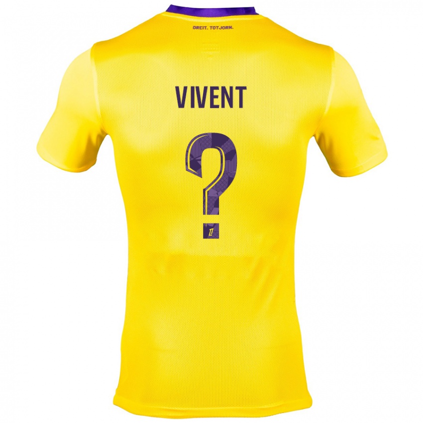 Bambino Maglia Sacha Vivent #0 Giallo Viola Kit Gara Away 2024/25 Maglietta