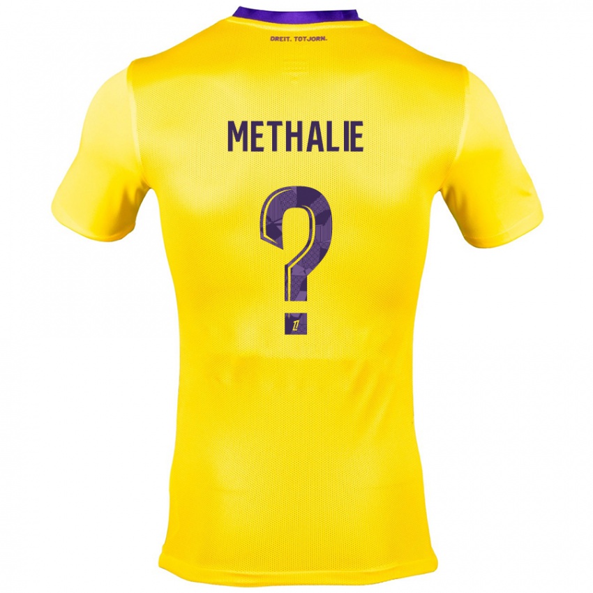 Bambino Maglia Dayann Methalie #0 Giallo Viola Kit Gara Away 2024/25 Maglietta