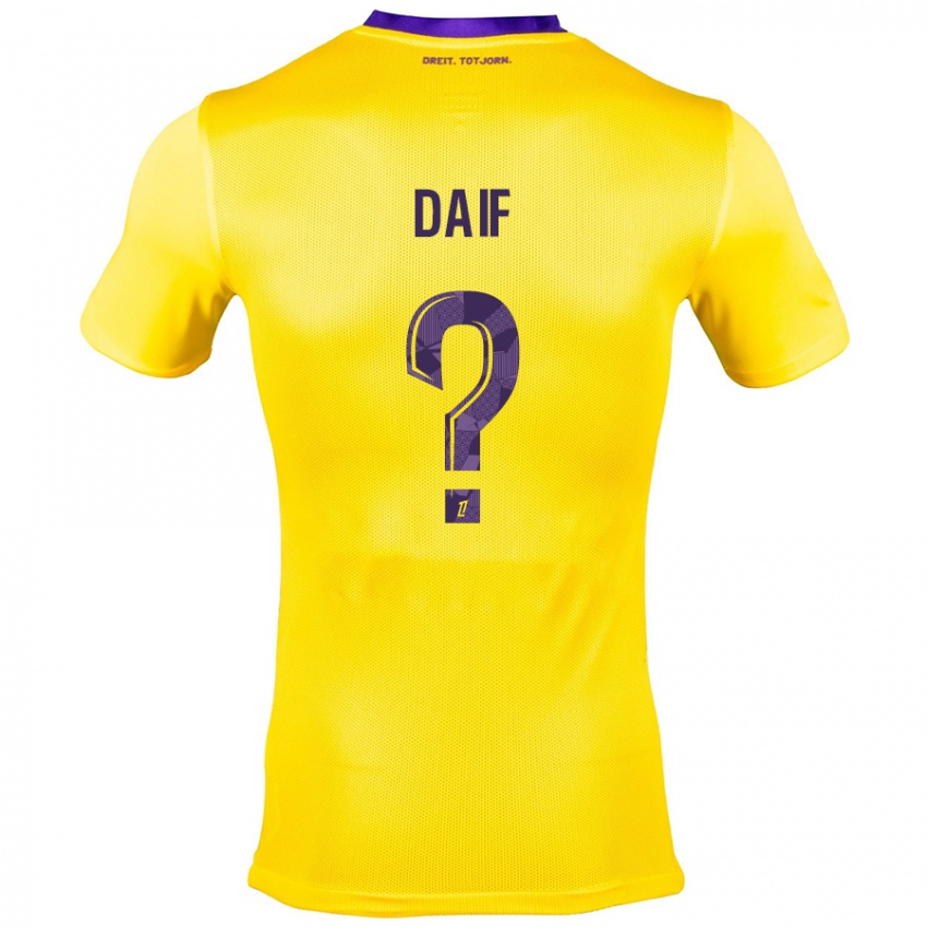 Bambino Maglia Mouhamed Daif #0 Giallo Viola Kit Gara Away 2024/25 Maglietta