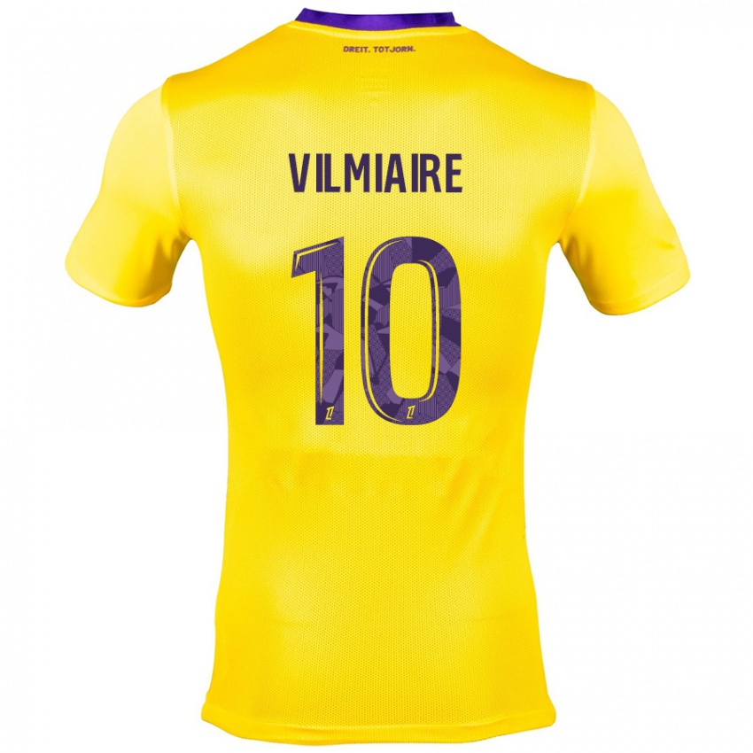 Bambino Maglia Kelly Vilmiaire #10 Giallo Viola Kit Gara Away 2024/25 Maglietta