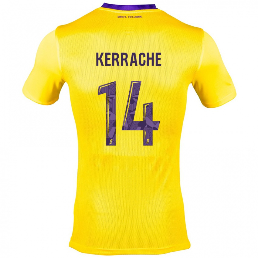 Bambino Maglia Marina Kerrache #14 Giallo Viola Kit Gara Away 2024/25 Maglietta