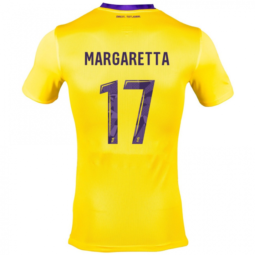 Bambino Maglia Jessica Margaretta #17 Giallo Viola Kit Gara Away 2024/25 Maglietta