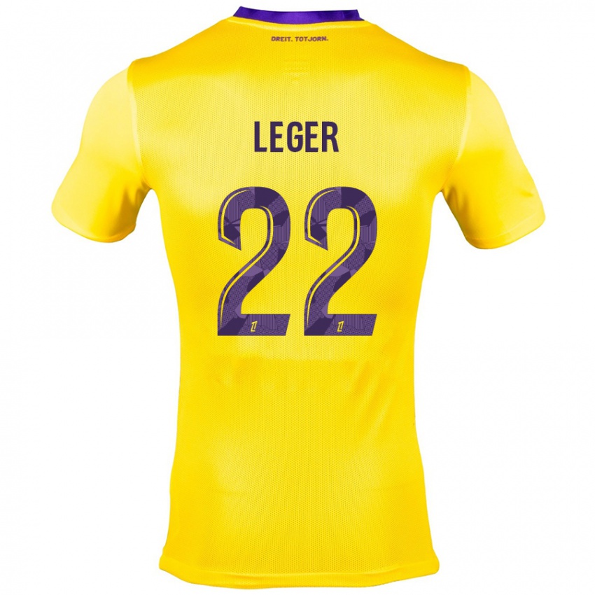 Bambino Maglia Christelle Léger #22 Giallo Viola Kit Gara Away 2024/25 Maglietta