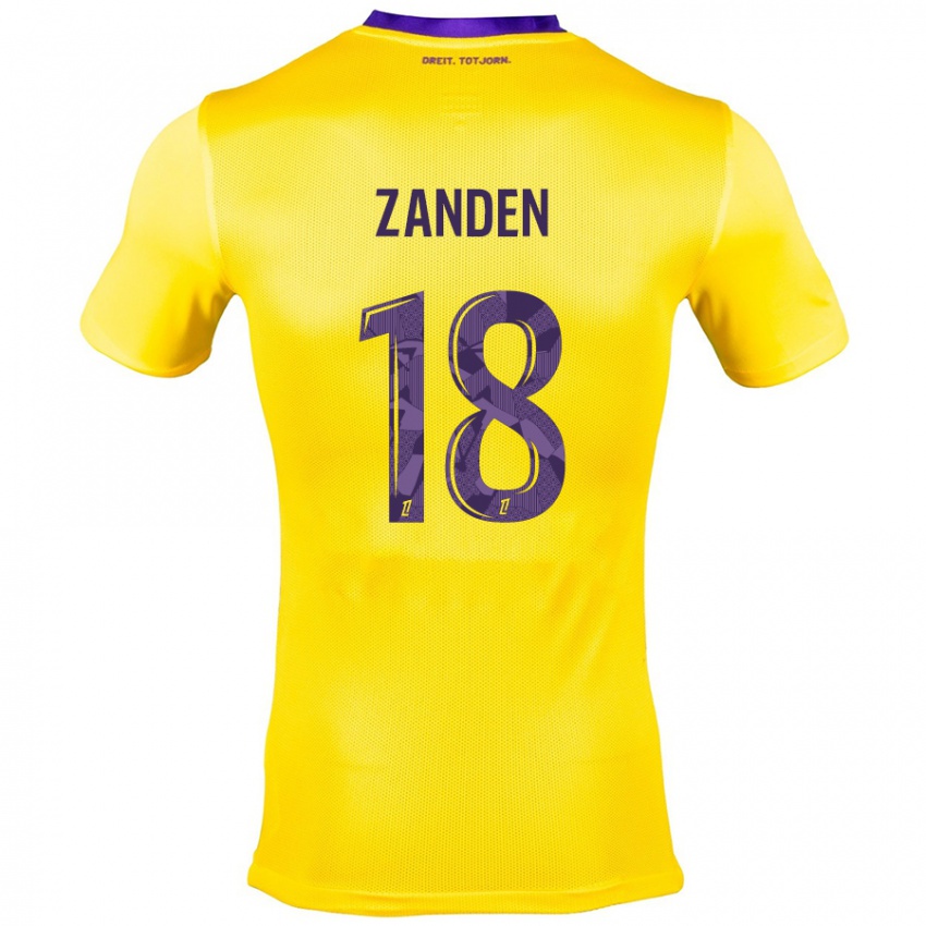 Bambino Maglia Oliver Zandén #18 Giallo Viola Kit Gara Away 2024/25 Maglietta