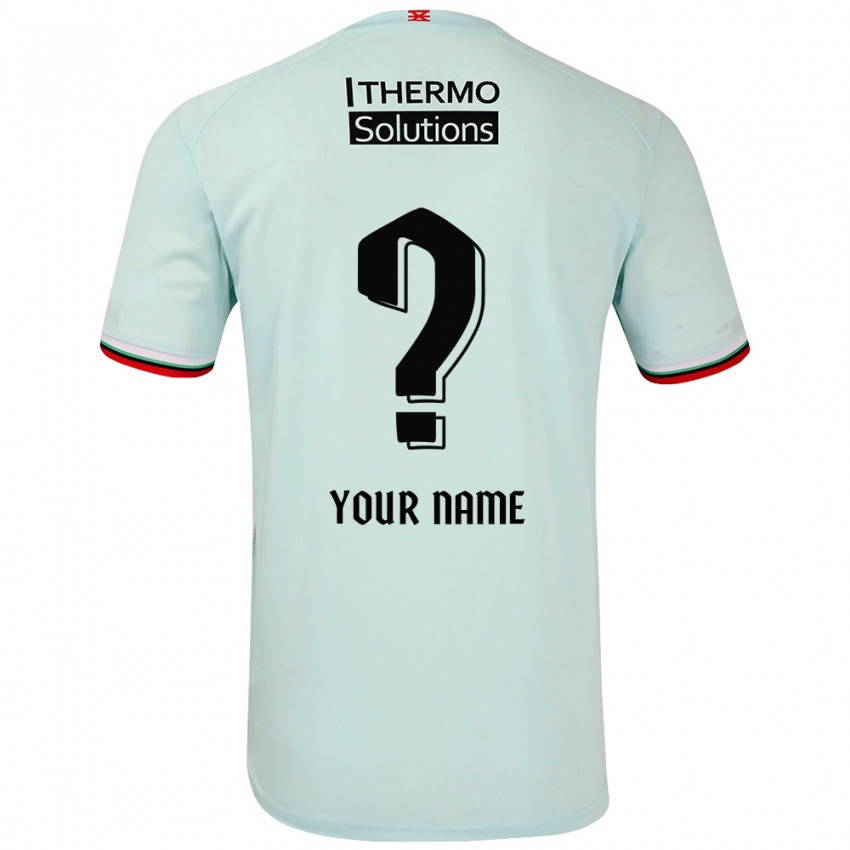 Bambino Maglia Il Tuo Nome #0 Verde Chiaro Kit Gara Away 2024/25 Maglietta