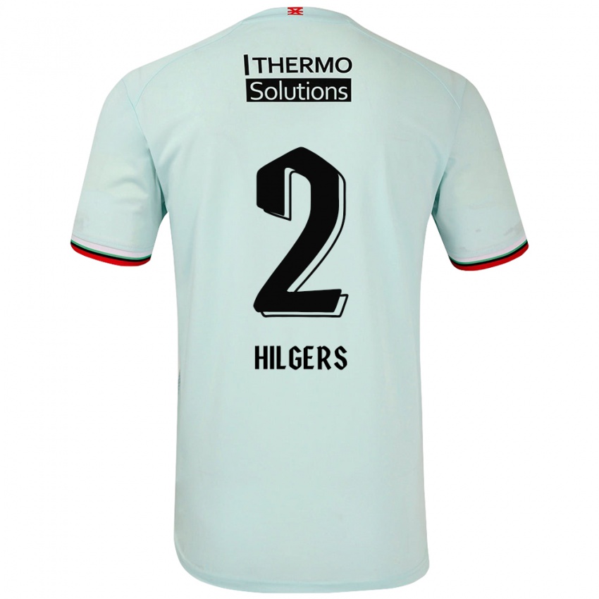 Bambino Maglia Mees Hilgers #2 Verde Chiaro Kit Gara Away 2024/25 Maglietta