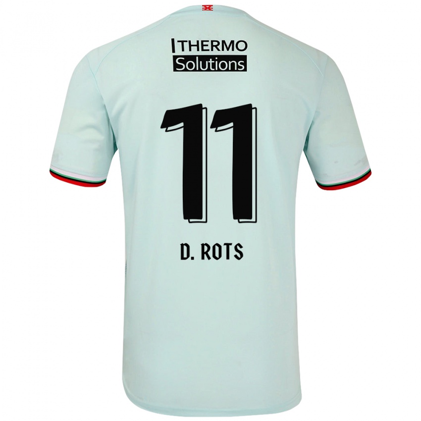 Bambino Maglia Daan Rots #11 Verde Chiaro Kit Gara Away 2024/25 Maglietta