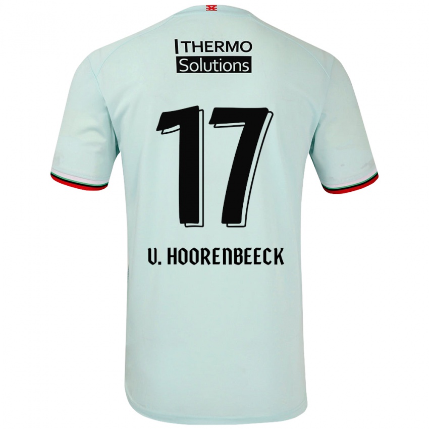 Bambino Maglia Alec Van Hoorenbeeck #17 Verde Chiaro Kit Gara Away 2024/25 Maglietta