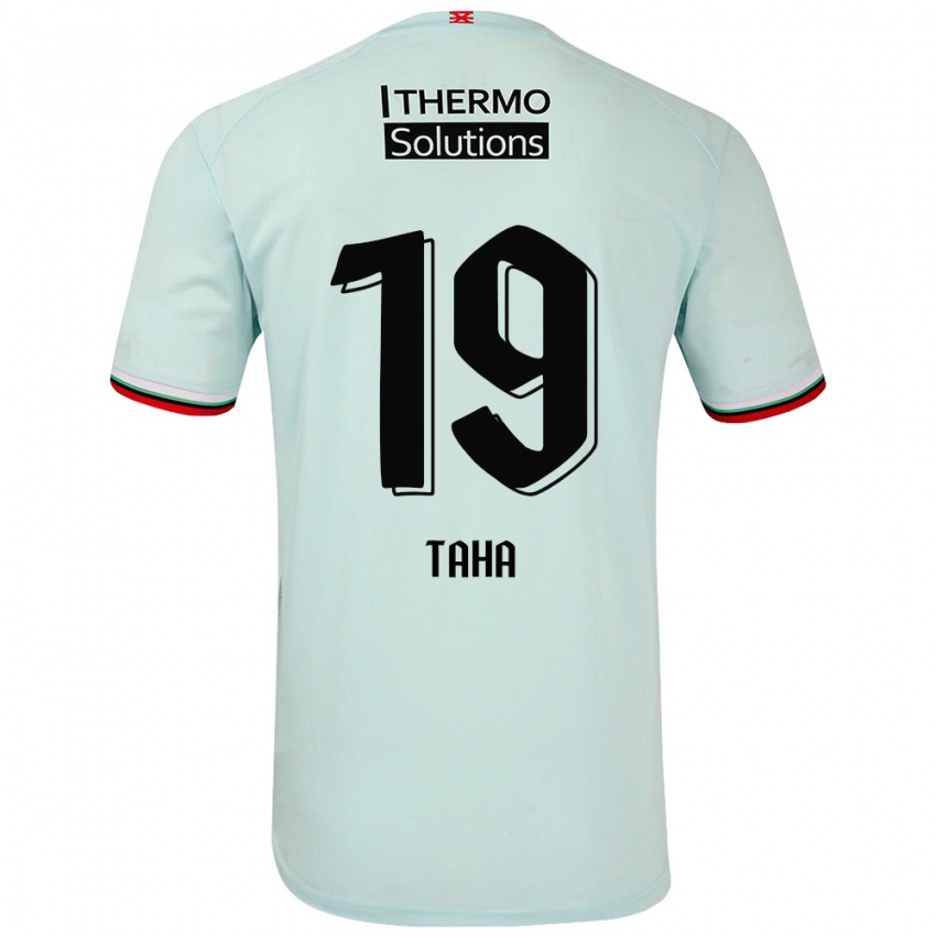 Bambino Maglia Younes Taha #19 Verde Chiaro Kit Gara Away 2024/25 Maglietta