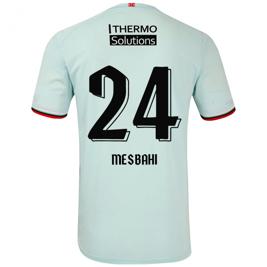 Bambino Maglia Juliën Mesbahi #24 Verde Chiaro Kit Gara Away 2024/25 Maglietta