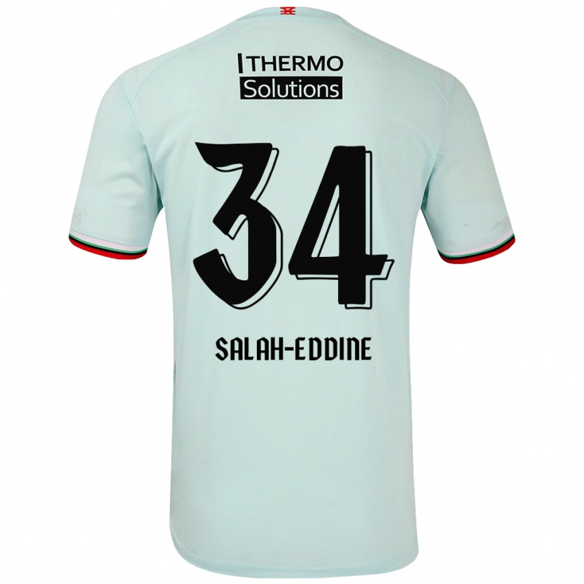 Bambino Maglia Anass Salah-Eddine #34 Verde Chiaro Kit Gara Away 2024/25 Maglietta