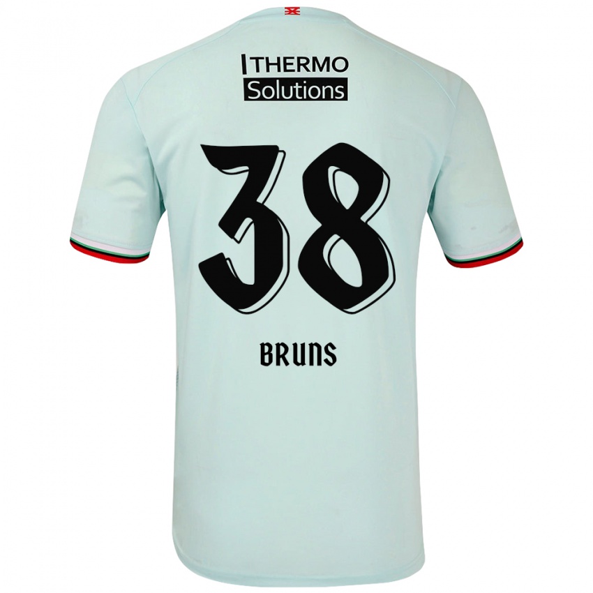 Bambino Maglia Max Bruns #38 Verde Chiaro Kit Gara Away 2024/25 Maglietta