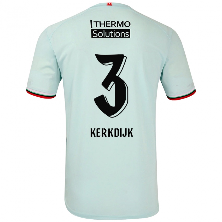 Bambino Maglia Danique Kerkdijk #3 Verde Chiaro Kit Gara Away 2024/25 Maglietta