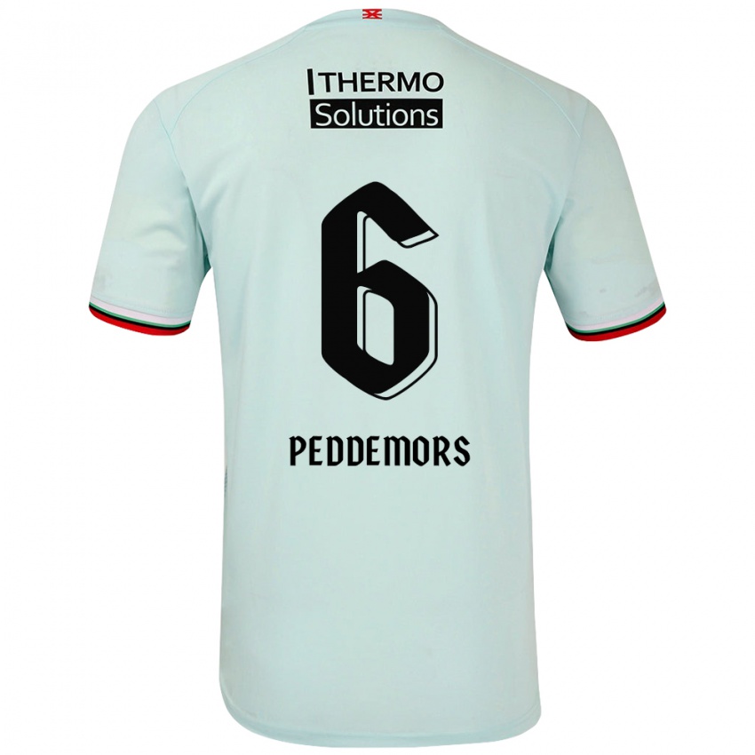 Bambino Maglia Ella Peddemors #6 Verde Chiaro Kit Gara Away 2024/25 Maglietta