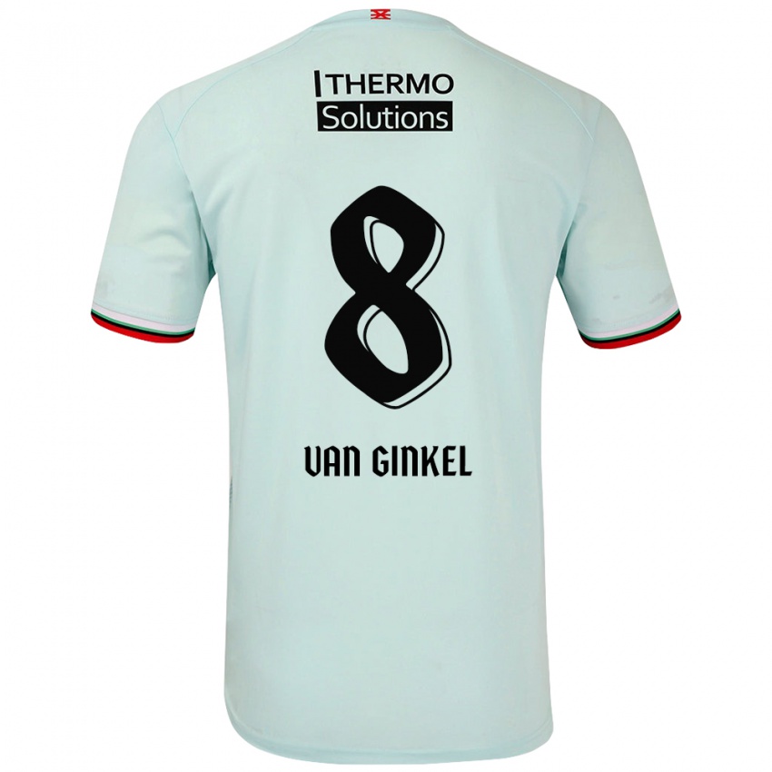 Bambino Maglia Danique Van Ginkel #8 Verde Chiaro Kit Gara Away 2024/25 Maglietta