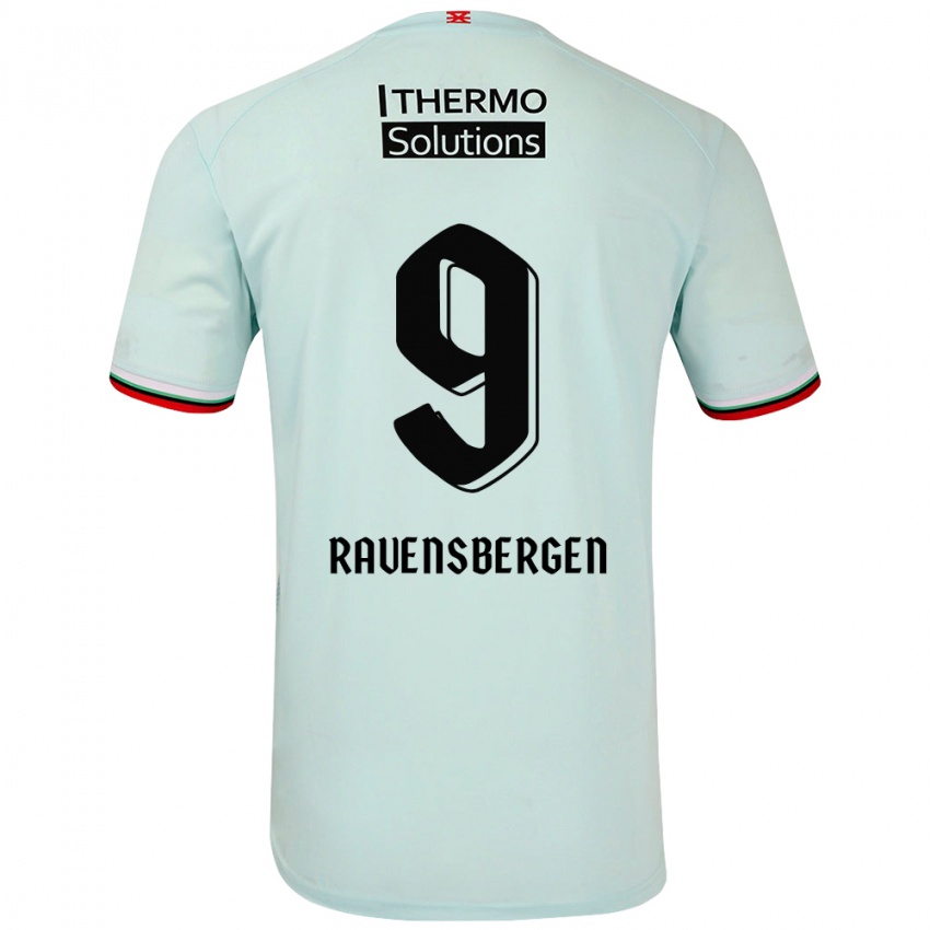 Bambino Maglia Jaimy Ravensbergen #9 Verde Chiaro Kit Gara Away 2024/25 Maglietta