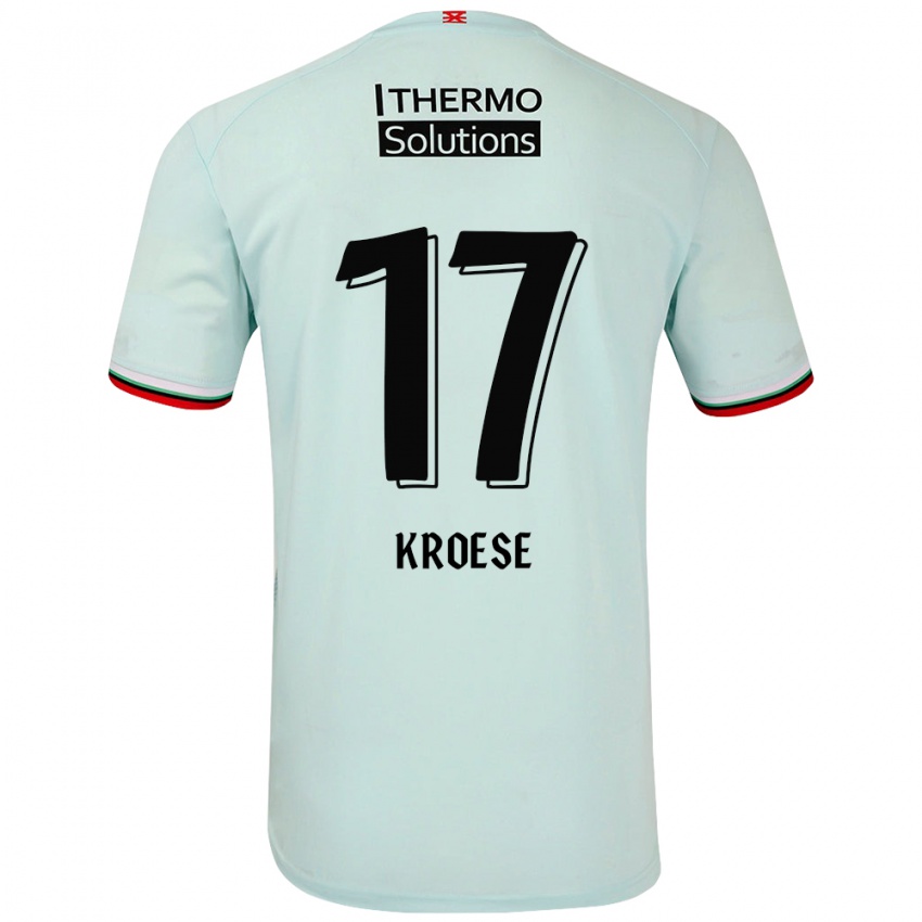 Bambino Maglia Fieke Kroese #17 Verde Chiaro Kit Gara Away 2024/25 Maglietta