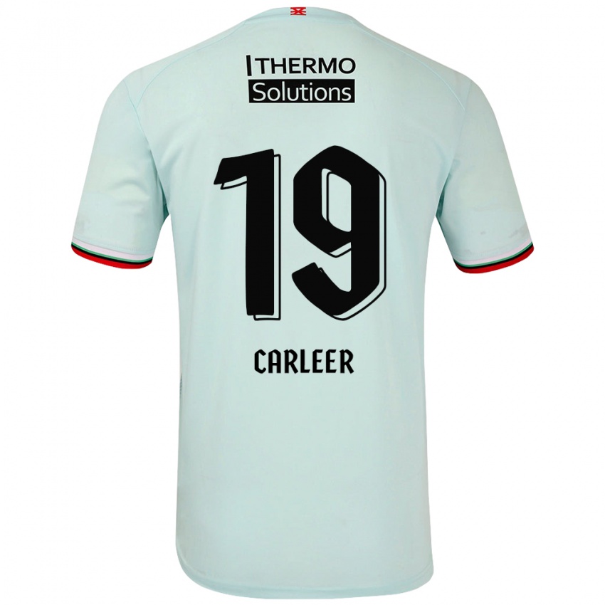 Bambino Maglia Lieske Carleer #19 Verde Chiaro Kit Gara Away 2024/25 Maglietta