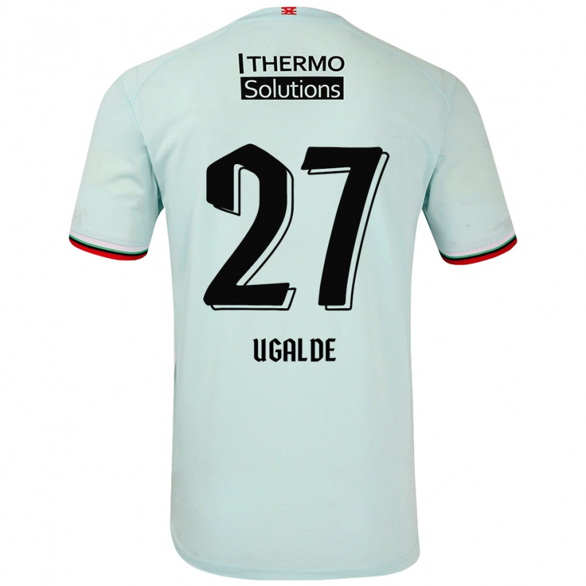 Bambino Maglia Manfred Ugalde #27 Verde Chiaro Kit Gara Away 2024/25 Maglietta