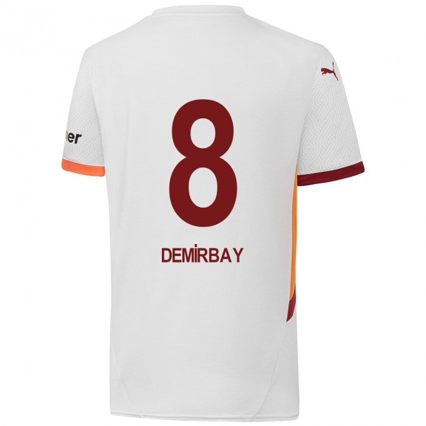 Bambino Maglia Kerem Demirbay #8 Bianco Giallo Rosso Kit Gara Away 2024/25 Maglietta