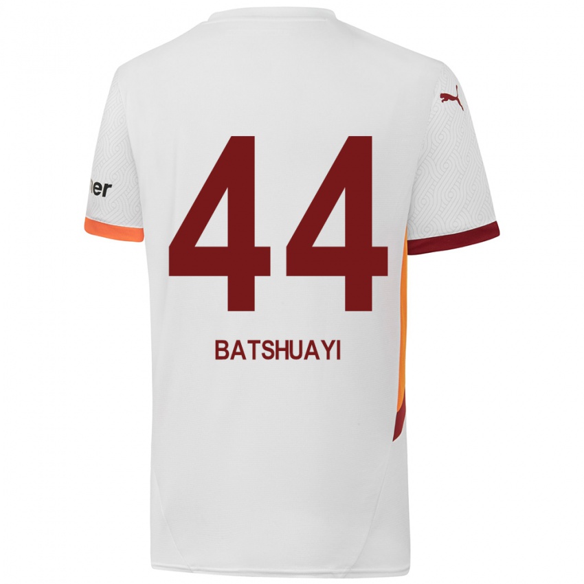 Bambino Maglia Michy Batshuayi #44 Bianco Giallo Rosso Kit Gara Away 2024/25 Maglietta