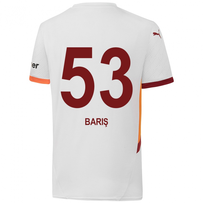 Bambino Maglia Barış Alper Yılmaz #53 Bianco Giallo Rosso Kit Gara Away 2024/25 Maglietta