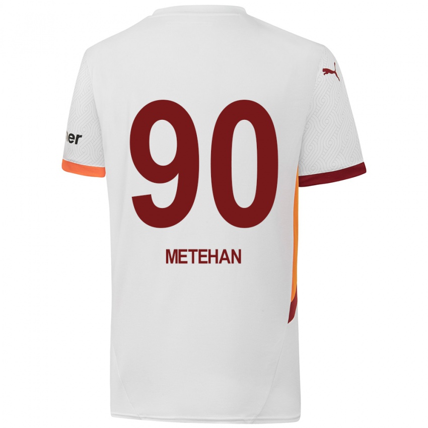 Bambino Maglia Metehan Baltacı #90 Bianco Giallo Rosso Kit Gara Away 2024/25 Maglietta